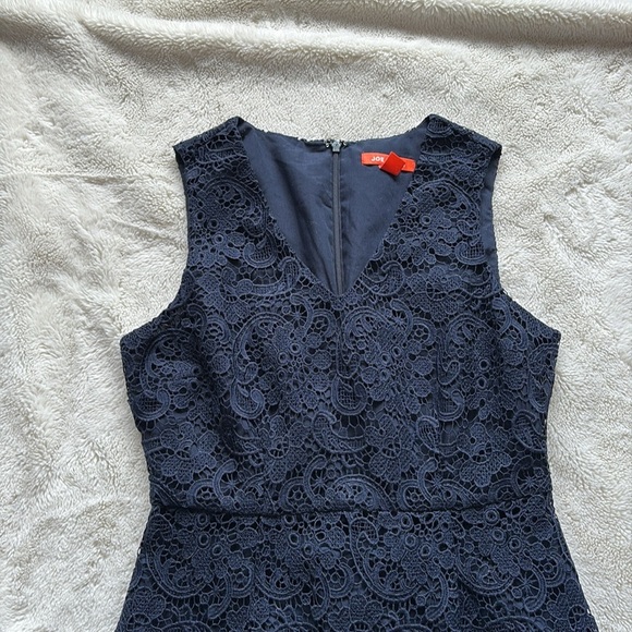 Joe Fresh Navy Midi Lace Dress Size 2 - Picture 2 of 7